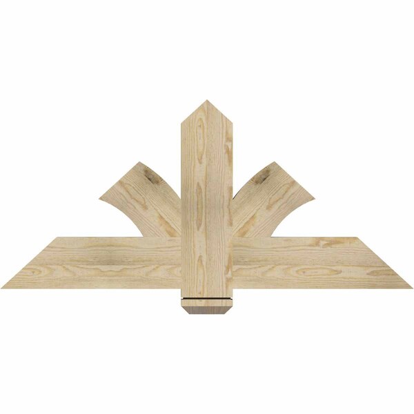Ekena Millwork Redmond Rough Sawn Timber Gable Bracket, Douglas Fir, 48"W x 22"H x 2"D x 6"F, 11/12 Pitch GBW048X22X0206RED00RDF - main